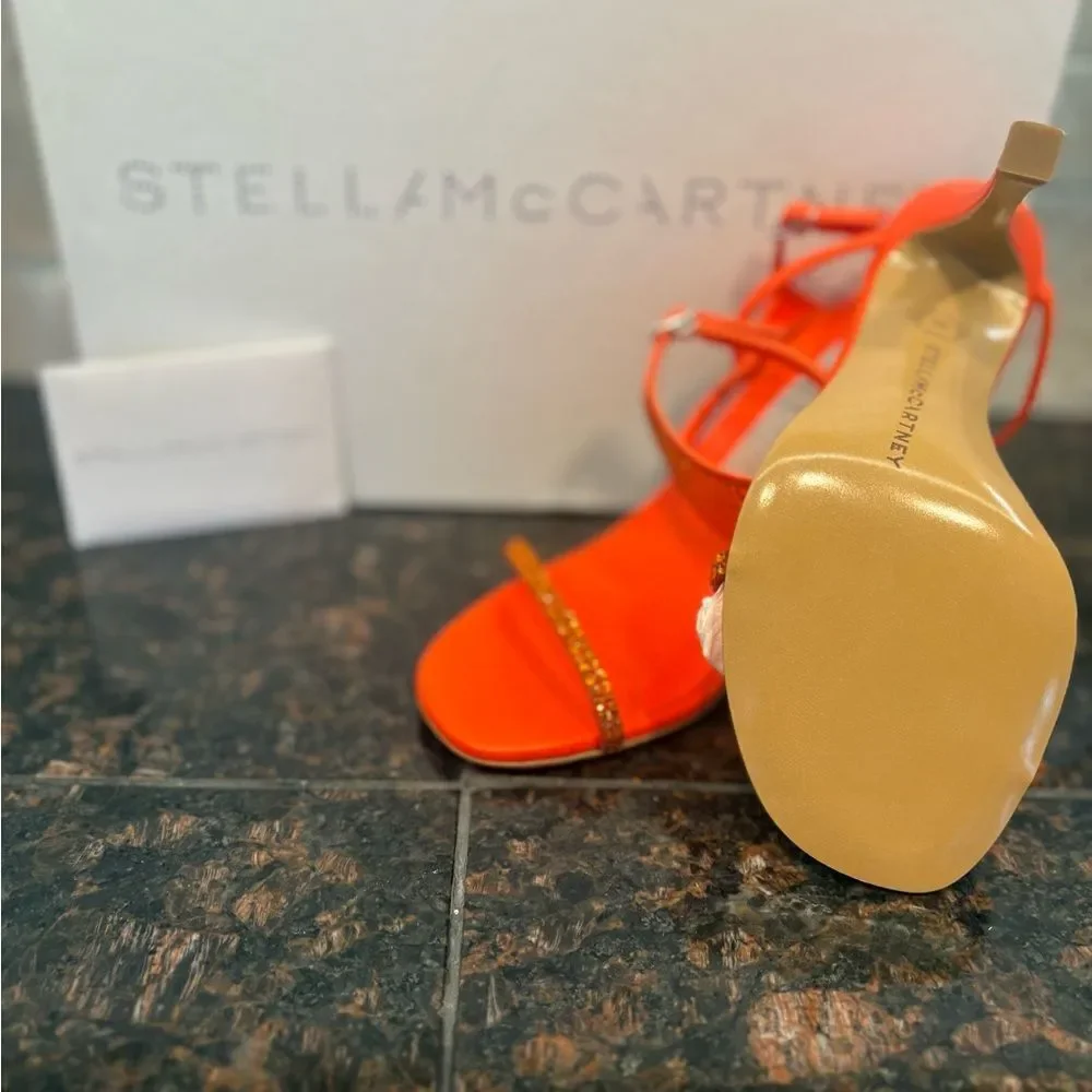 Stella McCartney 100 ECO Alter Mat Crystal  Glow Orange/Dust Bag 35 NWT $950